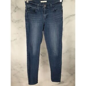 Levis 710 Womens Jeans Size 27 x 30 Super Skinny Mid Rise Medium Wash Blue Denim